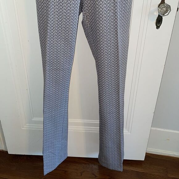 Vtg 70s brown, gray & tan patterned double knit pants - Picture 4 of 7